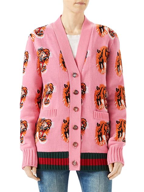 gucci cardigan donna|gucci tiger sweater women.